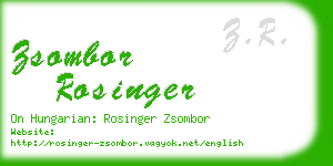 zsombor rosinger business card